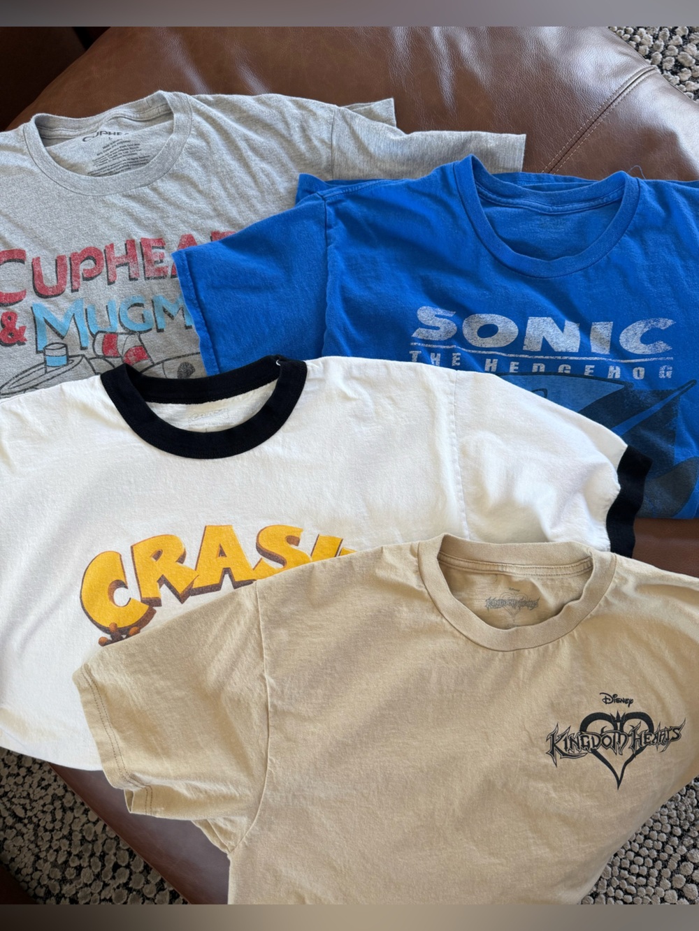 Gaming Graphic Short Sleeve Tees - Beige, Blue, White, Gray